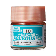 Mr Hobby Aqueous Hobby Colour H-010 Copper 10ml Acrylic Paint