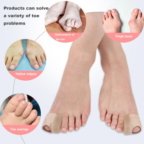 Silicone Toe Protector 4PCS Gel Toe Separator for Bunions Hammertoe Relief and Overlapping Correction 2