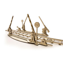 UGEARS Rail Crossing - Mechanical Wooden Model Kit 70014