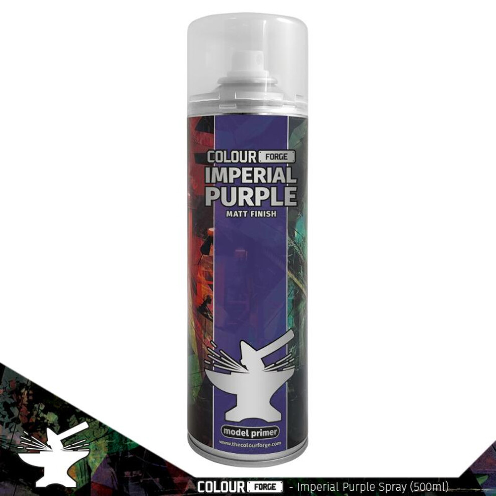 Colour Forge Imperial Purple Spray Primer Paint 500Ml 5060843101376