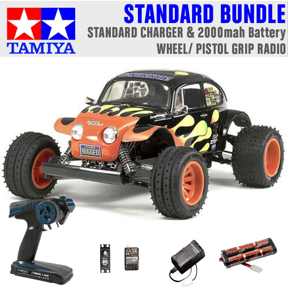 Tamiya Rc 58502 Blitzer Beetle 1:10 Standard Wheel Radio Bundle