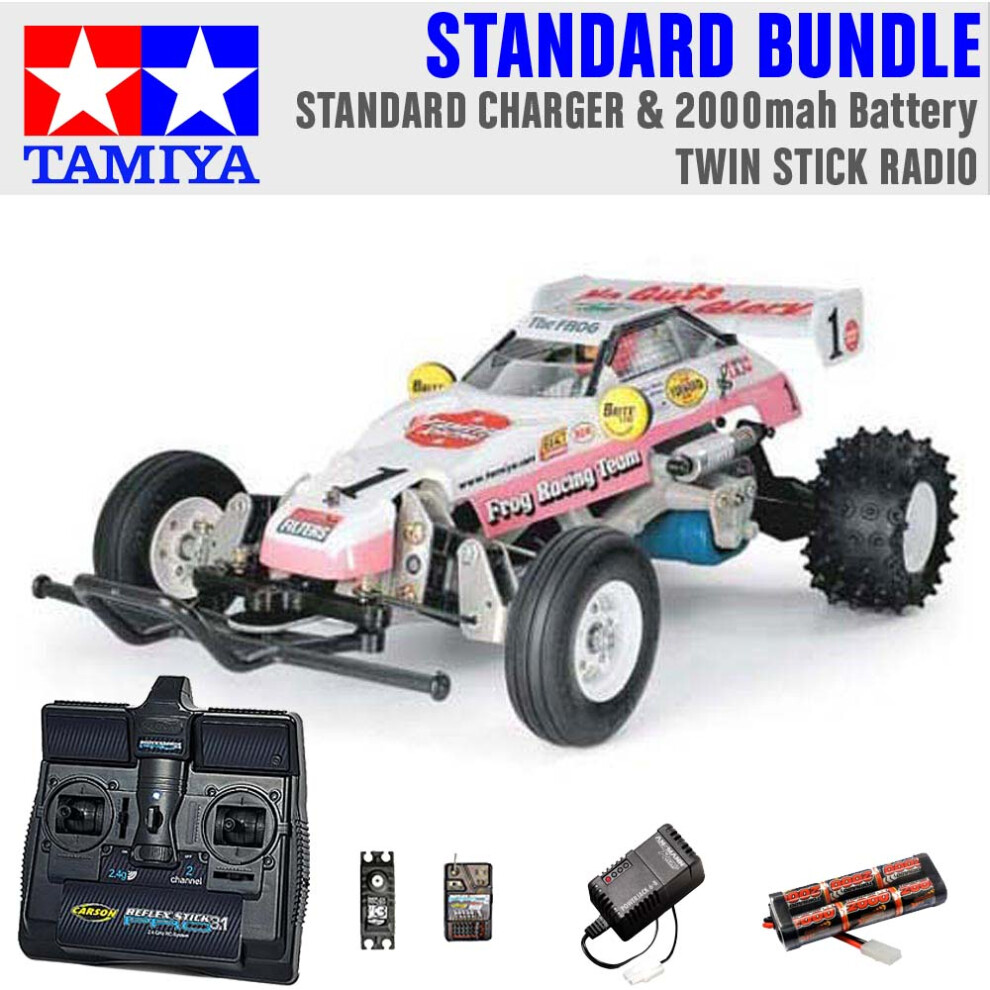 Tamiya Rc 58354 The Frog - Off Road Racer 1:10 Standard Stick Radio Bundle