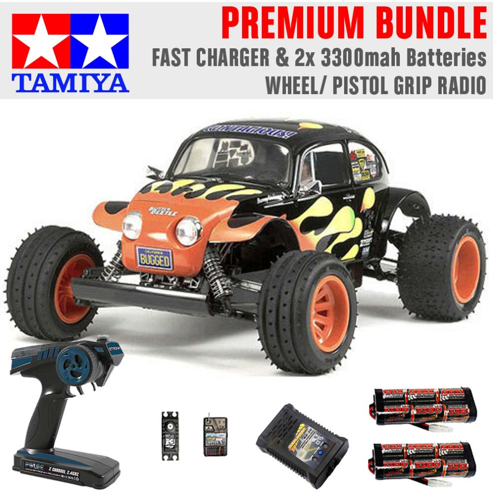 Tamiya Rc 58502 Blitzer Beetle 1:10 Premium Wheel Radio Bundle