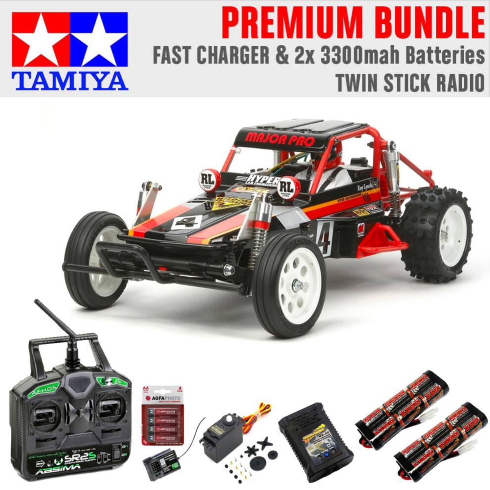 Tamiya Rc 58525 Wild One Off Roader 1:10 Rc Car Premium Stick Bundle