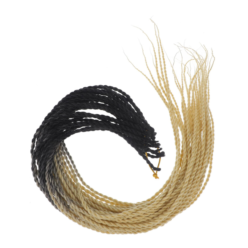 Synthetic Braided Ponytail Extension for Black Women, Long Gradient Wig Hairpiece, Natural Looking Style
