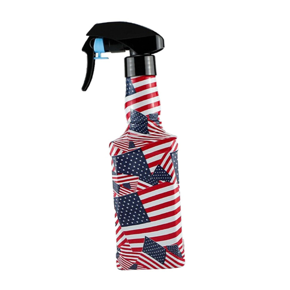 Continuous Mist Spray Bottle 500ml Leak Proof Hair Styling Sprayer Retro Graffiti Refillable Design