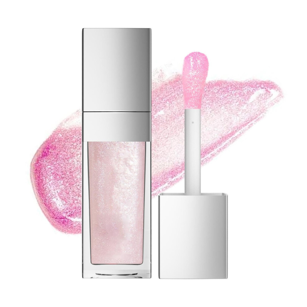 Pink Lip Plumper Gloss 8Ml Hydrating Nonsticky Formula For Dry Lips With Longlasting Shine