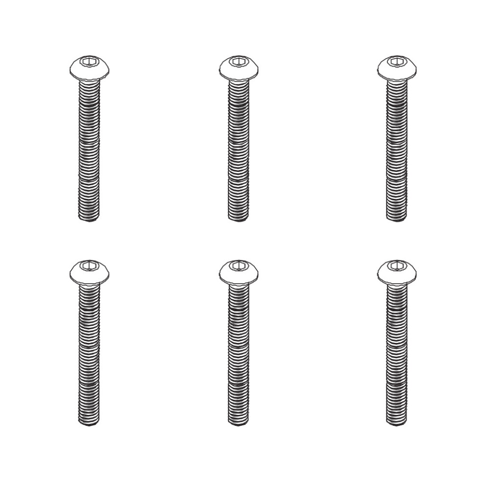 Pd Racing B Head Hex Screw Hm4x36 6Pcs 861-096 5056019028738