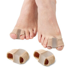 Bunion Corrector Toe Separator Sleeves, 2 Pairs Soft Breathable Gel Spacer for Big Toe Alignment and Pain Relief