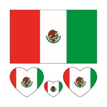 10Pcs Waterproof Mexico Flag Temporary Tattoo and Mexican Flag Sticker for Sports Events