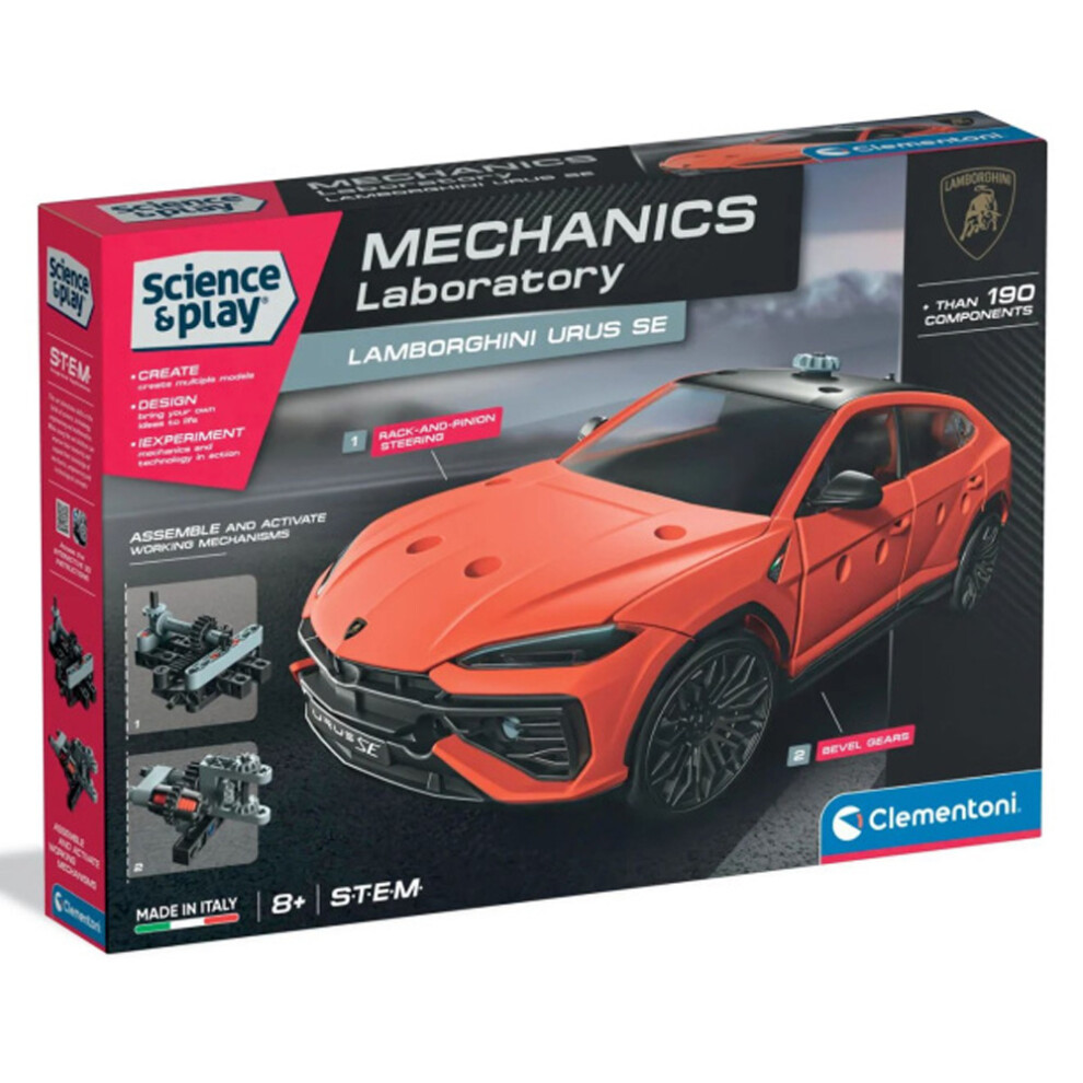 Clementoni Science & Play Build: Mechanics - Lamborghini Urus Se Stem Toy Age 8+
