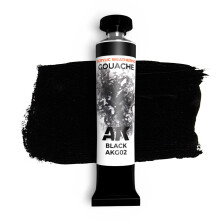 AK Interactive AKG02 Gouache: Black 20ml - Acrylic Weathering