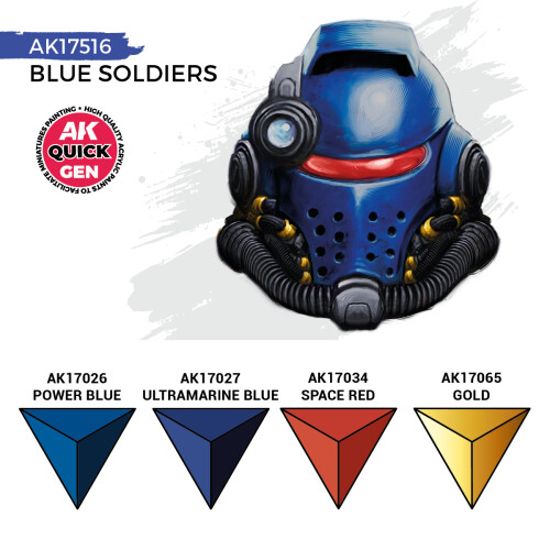 AK Interactive Quick Gen 17516 Blue Soldiers Acrylic Paint Set 1