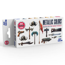 AK Interactive Quick Gen 17522 Metallics Acrylic Paint Set