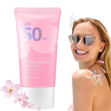Japan Sakura Sunscreen SPF50+ Broad Spectrum Water and Sweat Resistant NonGreasy 50g