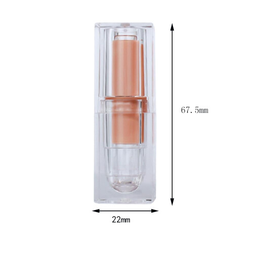 Empty Lipstick Tubes Pink Gradient Crystal Acrylic Refillable Lip Balm Containers for DIY 1