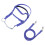 Brida de nylon para caballo azul S ajustable 14