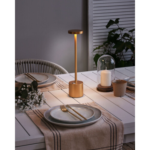 Beliani Wireless LED Table Lamp LIZANDRO with Dimmer Metal Gold 1