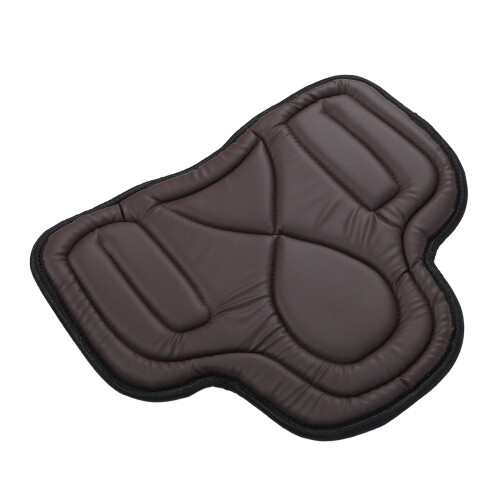 Tapis de selle Western en cuir PU ajusté marron 2