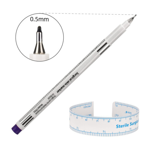 Eyebrow Mapping Pen Set with Ruler for Precise Microblading and Professional Tattoo Skin Marking 2