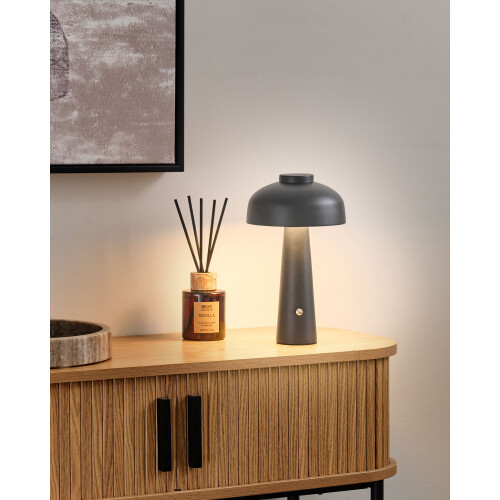 Beliani Wireless LED Table Lamp AGUSAN with Dimmer Metal Black 1