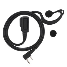 Earpiece For Two Way Radio Walkie Talkie Headset With Mic Elastic Earmuffs Built In Microphone Comfortable Earhooks Compatible With Baofeng Kenwood