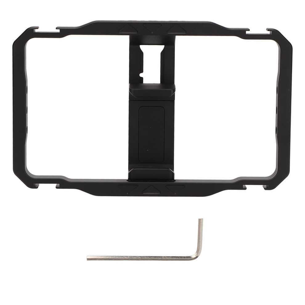 Phone Stabilizer For Video Recording, Universal Quick Release Smartphone Cage With Cold Shoe Slots And Power Bank Clip, Lightweight And Sturdy Design 9432746137176