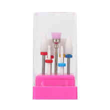 Time Saving Ceramic Nail Drill Bits Set Multifunctional Heat Resistant Nail Art Tools with Stainless Steel Shank Dust Proof Cover Compatible Durable