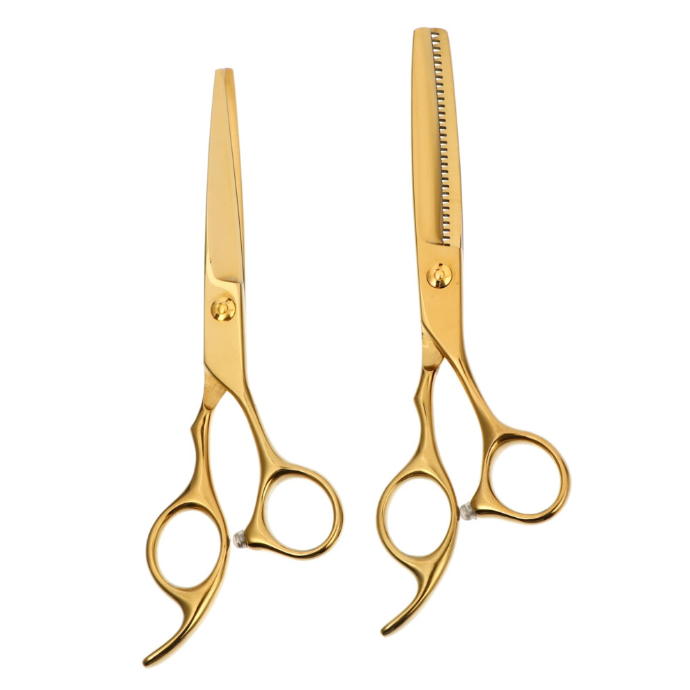 2pcs Professional Hair Cutting Scissors Set Stainless Steel Hairdressing Scissors for Stylists
