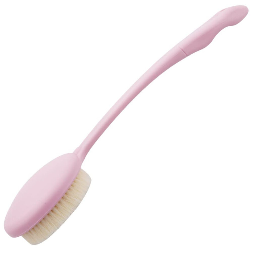 Long Handle Back Scrubber Shower Brush with Ergonomic Comfort Grip for Gentle Exfoliating and Full Body Cleansing