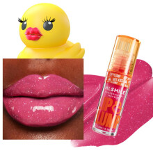 Lip Plumping Gloss 04# with Moisturizing Lip Oil, Pigment, Long Lasting Mirror Shine