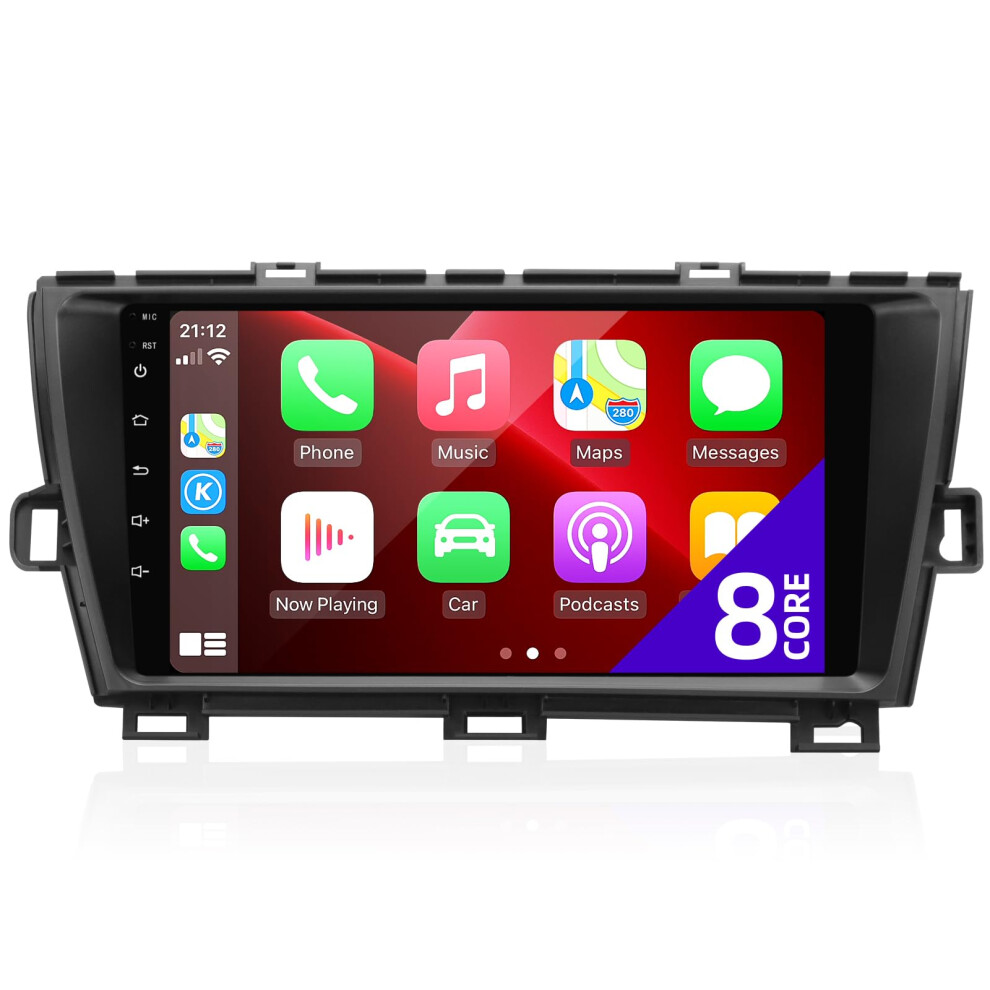 Car Stereo With Wireless Carplay Android Auto, Gps Navigation, 9' Touchscreen For Toyota Prius 20102015 9455672031578
