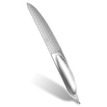 Metal Nail File with Ergonomic Curved Grip, DoubleSided Stainless Steel for Thick Toenails