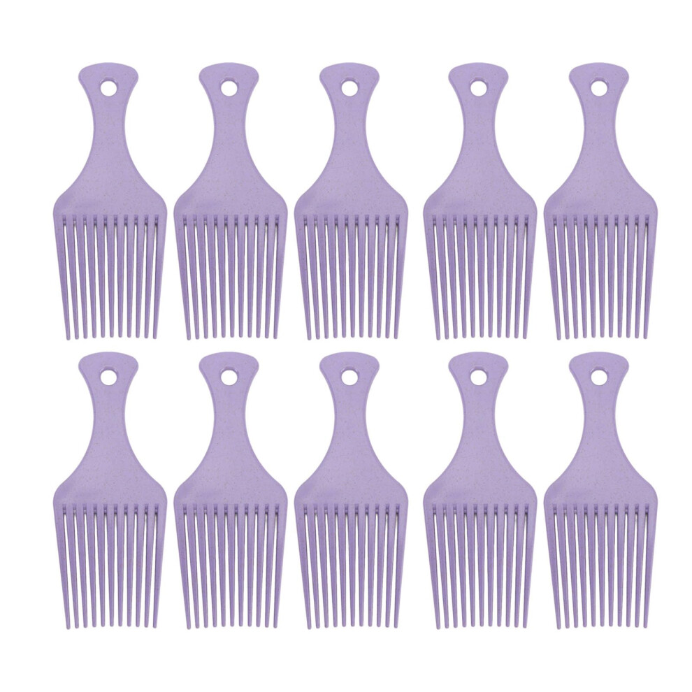 Unisex 10 Pcs Wide Tooth Comb And Hair Pick Set For Curly Hair, Gentle Detangling, Root Lift, Travel Size