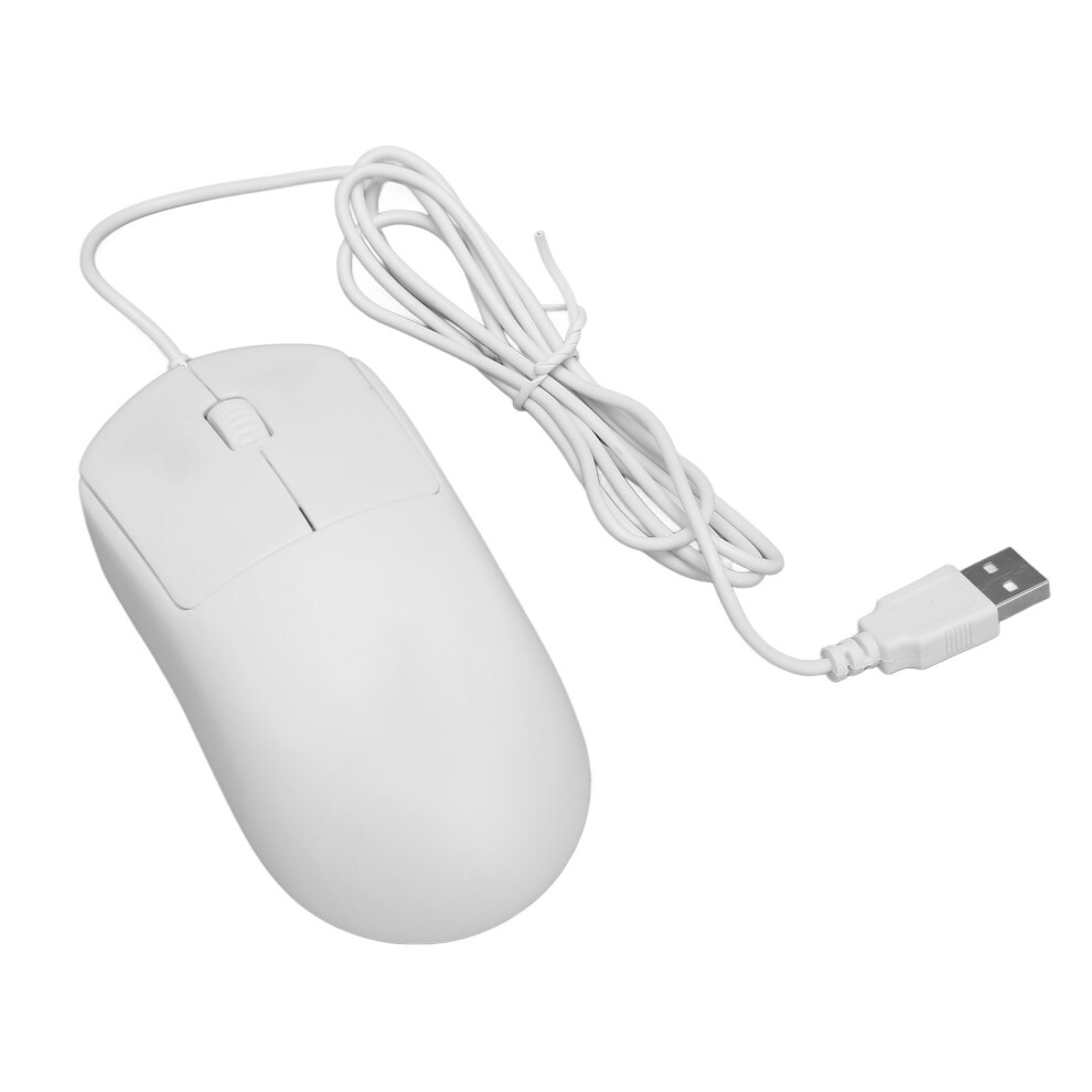 Wired Optical Mouse 1200 Dpi Usb Ergonomic White 8701393721399