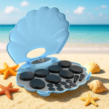 Hot Stone Massage Kit with Warmer, 18 Basalt Stones for SPA, Salon and Home Deep Muscle Relaxation