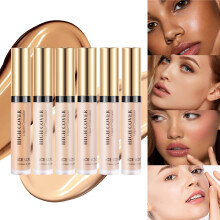 Full Coverage Matte Liquid Concealer, 6 Shades Longwear Under Eye and Blemish Correction