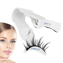 Magnetic Eyelash Curler for False Lashes with Eyelash Clip Applicator, Glue 3D Curved Fit