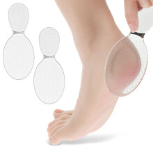2 Pack Nano Glass Foot File DualSided Callus Remover with Ergonomic 8Shape Grip for Cracked Heels
