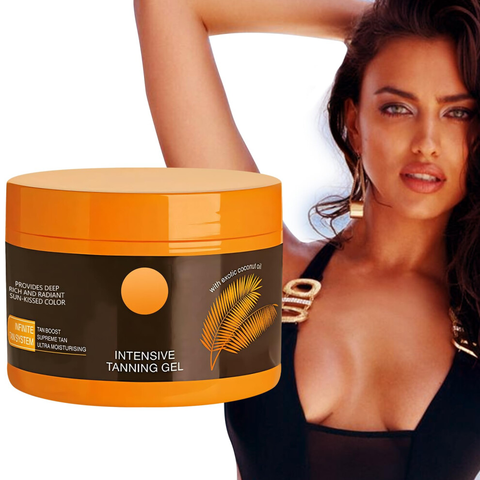 Luxury Intensive Tanning Gel with Carrot Sun Accelerator for Fast Tan, Smooth Finish, LongLasting Color