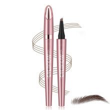Waterproof Eyebrow Pencil Dark Brown 4 Tip Microblading Brow Pen Smudge Proof Natural 3D Effect