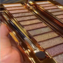 12 Color Glitter Eyeshadow Palette Waterproof LongLasting Shimmer with Mirror and Brush 6#