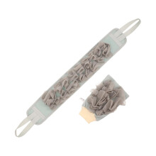 Exfoliating Bath Towel Set with Long Reach Back Scrubber for Gentle Skin Care, 2pcs