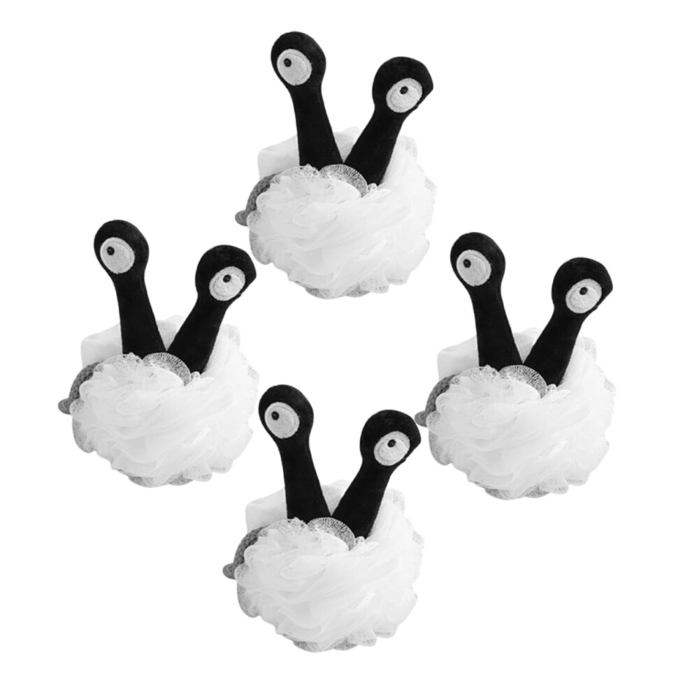 4pcs Cartoon Bath Sponge for Adults, Large Soft Shower Loofah, Gentle Exfoliating Body Scrubber