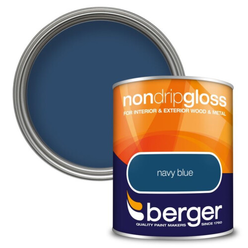 Berger - Non Drip Gloss 750ml - Navy Blue 1