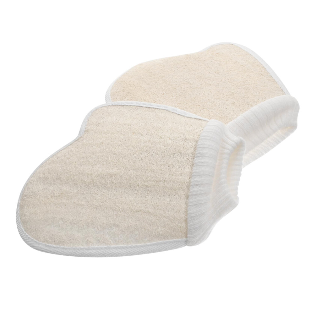 Exfoliating Loofah Gloves 2PCS for Shower Body and Foot Care with Gentle Skin Exfoliation