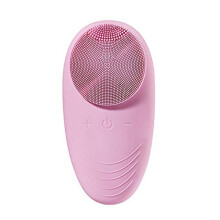 Facial Cleansing Brush Waterproof Rechargeable Silicone Face Brush for Sensitive Skin Pink 2 in 1