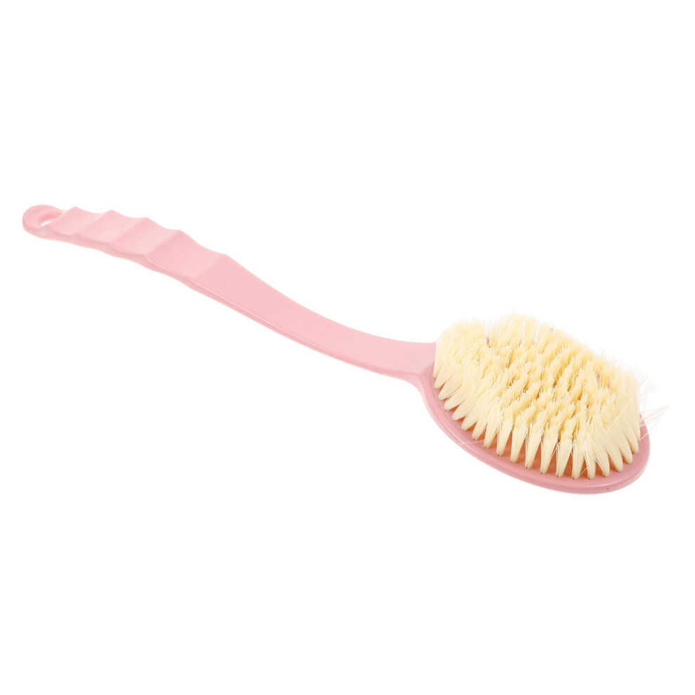 Shower Body Scrubber Bath Brush with Long Handle for Back and Feet, Medium Bristle Exfoliation