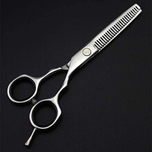 Professional Hair Cutting Scissors Set 5.5 Inch Stainless Steel Silver with Ergonomic Grip
