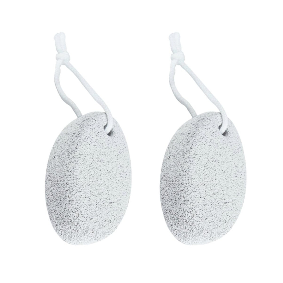 DoubleSided Natural Pumice Stone for Feet Foot Callus Remover with Ergonomic Grip for Soft Heels